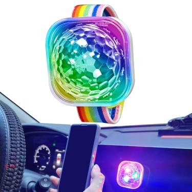 Imagem de Pulseiras LED - Luzes de Discoteca Usáveis | Carregamento USB com Ventosa Lâmpada Portátil de Pulseiras LED para Decoração de Quarto e Festa de Carro para Homens e Mulheres