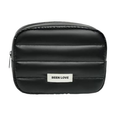 Imagem de KiBcsLic Necessaire de Viagem de Grande Capacidade, Necessaire Prática para Maquiagem No Banheiro, Necessaire Feminina para Pincéis E Acessórios, Preto