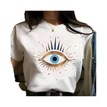 Imagem de Camiseta Feminina Manga Curta - Gola Redonda - Moda Casual, BR-G4, Fq0