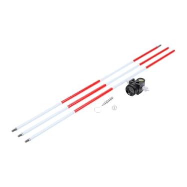 Imagem de YsXoWiui Outdoor Mini ADS103 com Ferramenta de Levantamento de Estação Total de Nível de Bolha, Prisma com Pólos