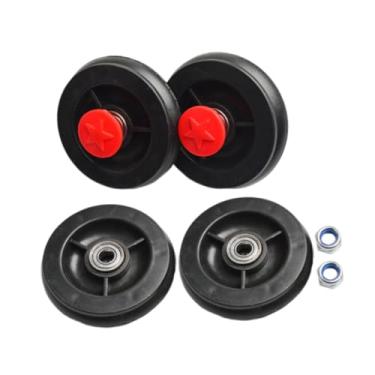 Imagem de Aymzbd 4x Rodas de reposição para carrinho de brinquedo infantil Twist, conjunto de rodas dianteiras e traseiras resistentes para passeio infantil