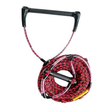 Imagem de menolana Corda de esqui aquático, corda de reboque para wakeboard portátil com 2 alças, leve e multifuncional, linha para esportes aquáticos com prancha de, 60 Pés