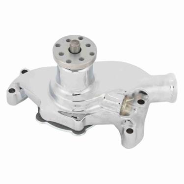 Imagem de Phefop Bomba de água de Alumínio de Alumínio Alta para SBC V8 283 327 350, Cavitação Reduzida, Padrão de Parafuso Duplo, Ajustado para 1955-1972 Caminhões de Serviço Leve (Eletroplado)
