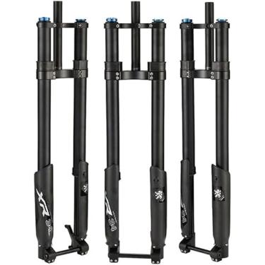 Imagem de Garfo Invertido De Suspensão De Mountain Bike 26 27.5 29 Dh Mtb Garfo Pneumático Viagem 160mm Rebote Ajustável Garfo Dianteiro Reto De Ombro Duplo
