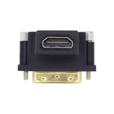 Imagem de xiwai Adaptador DVI macho para HDMI fêmea 4K extensor conversor de 90 graus para monitor computador HDTV placa gráfica