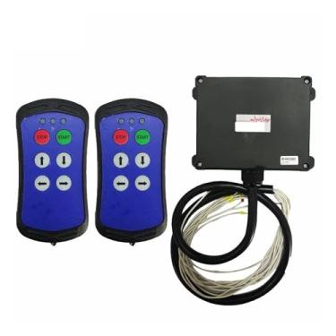 Imagem de A400 4 botões rádio industrial sem fio guindaste controle remoto guinchos pista guindaste elevador controlador (2T 1R, AC DC10-30V)