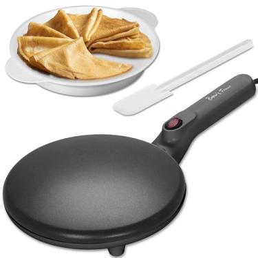 Imagem de Baker's Friend - Máquina de crepe com desligamento automático, crepe portátil com placa de imersão antiaderente, controlo automático de temperatura, grafite