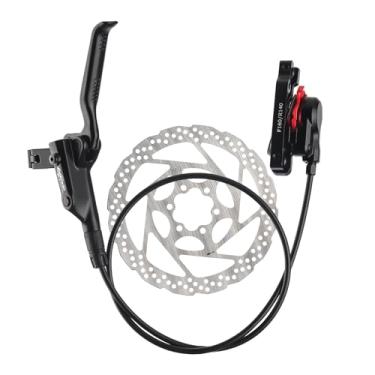 Imagem de BOLANY Conjuntos de freio a disco óleo hidráulico MTB bicicleta liga de alumínio dianteiro 800 mm traseiro 1400 mm alavancas de freio com adaptador is/PM ajuste MTB Fat Bike E-Bike Road Bike