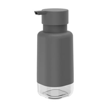 Imagem de Dispenser de Sabonete Líquido Porta Detergente Alcool Gel 500ml Com Visor Transparente Para Cozinha Banheiro (Chumbo)