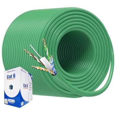 Imagem de Cable Matters [UL Listed] 10Gbps in-Wall (CM) Rated 23AWG Cabo de cobre nu Cat 6 - 305 m, sólido, UTP Cat6 Bulk Ethernet, cabo Ethernet Cat6, verde