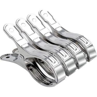 Imagem de Prendedor De Roupa Inox Grande Forte Segurar Pregador(10)