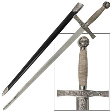 Imagem de Ace Martial Arts Supply Espada Armadura de Cavaleiro Medieval com Scabbard, King Arthur, One Size