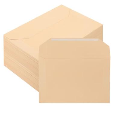 Imagem de Engrowtic Pacote com 100 envelopes de arquivo tamanho ofício 25,4 cm x 38,1 cm Pasta de documentos pesada Manila 65,9 kg Jaquetas de arquivo de aba não goma para escritório de correspondência de