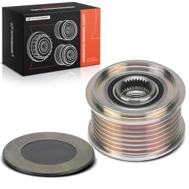 Imagem de A-Premium Polia de embreagem de roda livre do alternador compatível com Volkswagen Jetta 2005-2014, Golf 2010-2014, Beetle 2012-2014, Rabbit 2006-2009, 2,5L, 5 ranhuras no sentido horário