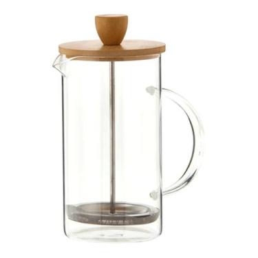 Imagem de Cafeteira Prensa Francesa Vidro 600Ml Com Tampa Bambu Café - Kadê
