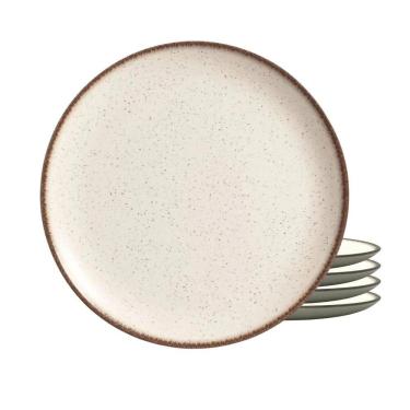 Imagem de Jogo De Pratos Raso Cerâmica Kit 4 Pcs 29Cm Vanilla Alleanza