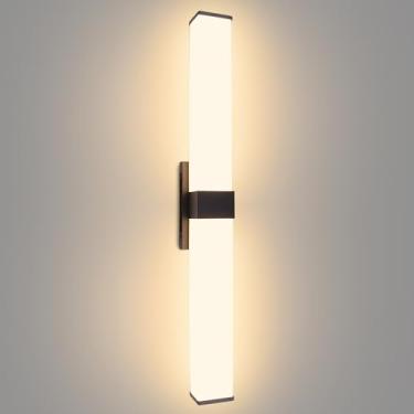 Imagem de Kalium Arandelas de parede modernas de 83,8 cm, luzes reguláveis para banheiro, iluminação interna de LED branco quente 3000K para banheiro, escadas, sala de estar, quarto. Com fio.