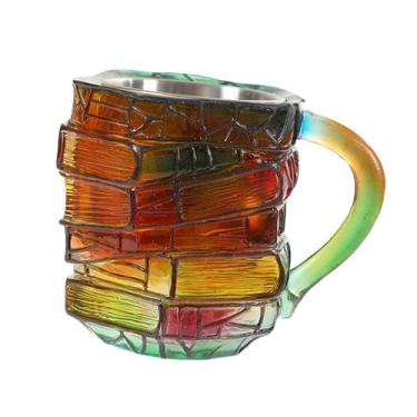 Imagem de DimyFew Caneca de livro pintada em 3D, enfeite de mesa para chá, xícara de café, copo de leitura fofo e inovador para leitores, escritores e bibliotecários