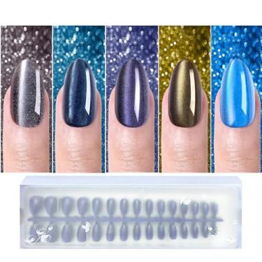 Imagem de Unhas curtas de amêndoa, 150 peças, unhas postiças de gel macio, unhas postiças de acrílico natural e reutilizáveis para mulheres e meninas em 15 tamanhos