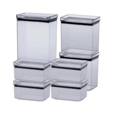 Imagem de Conjunto 7 Peças Potes Multiuso Organizador Cozinha Empilhável Herméti