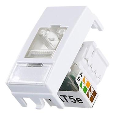 Imagem de Linha Sleek Módulo Informática Rj45 Cat5e Branco - Margirius, Branco