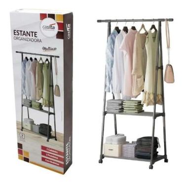Imagem de Estante Organizadora Cabideiro Arara Guarda Roupas Cabide Multiuso Sap
