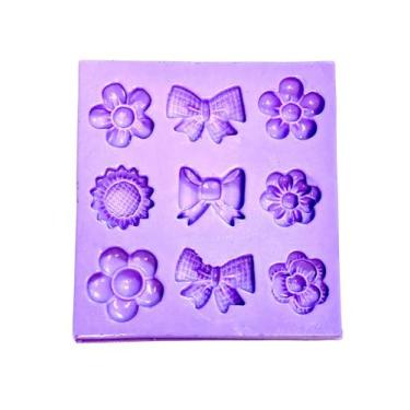 Imagem de F1415 molde de silicone flores e laços confeitaria biscuit - confeitar