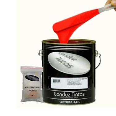 Imagem de Kit Tinta Refletiva Sinalização - Conduz Tintas - VERMELHA -3,6L Resin