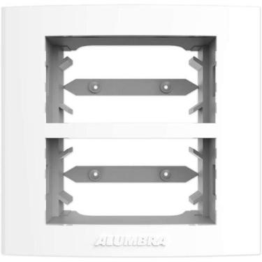 Imagem de Placa Para Móveis 2 Módulos Com Suporte Branca Alumbra Pro