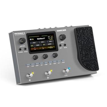 Imagem de SONICAKE Matribox II - Processador de múltiplos efeitos com pedal de expressão, mais de 200 efeitos integrados, loop de efeitos, interface de áudio USB OTG estéreo MIDI