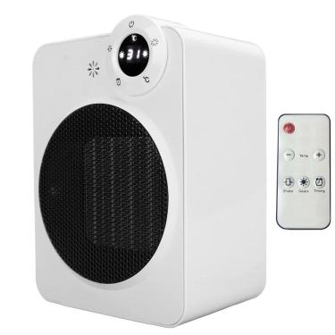 Imagem de Aquecedor Eletrico Portatil Display Digital Controle Ajuste de Temperatura Angulo 70 Graus Quarto Sala Casa Ar Quente