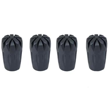 Imagem de Pontas de borracha para bengalas, bastões de caminhada, bastões de caminhada, bastões de caminhada, bastões de caminhada, substituição de ponta de bengala, pacote com 4, protetor de ponta de mastro de