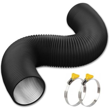 Imagem de Steelsoft Mangueira de duto flexível de 10 cm com 2 braçadeiras de mangueira, proteção resistente de 4 camadas para ventilação de secadora, kit de dutos de ventilação de resfriamento de aquecimento