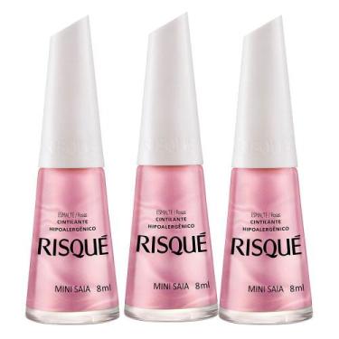 Imagem de Kit 3 Esmalte Risqué Cor Mini Saia Cintilante com 8ml