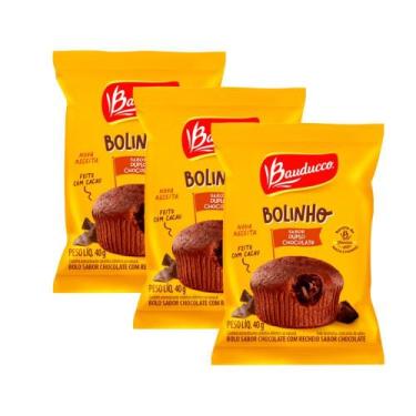 Imagem de Kit 3 Bolinho Bauducco Sabor Duplo Chocolate 40g