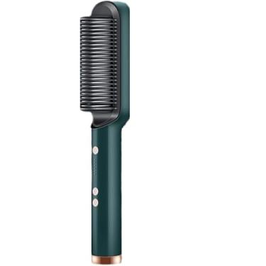 Imagem de Escova Alisadora 5 em 1 Bivolt Temperatura Ajustavel Alisa Modela Alinha e Anti-Frizz(Verde)