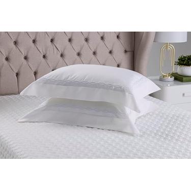 Imagem de JOGO DE LENÇOL DELICAT INFINI BRANCO 100% ALGODÃO CETIM 600 FIOS SOLTEIRO 3 PÇS