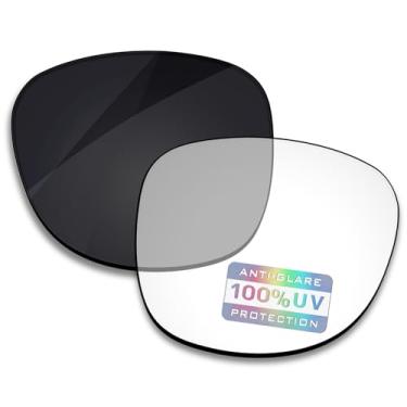 Imagem de Bowyer Lentes de substituição compatíveis com óculos de sol Ray-Ban Meta Wayfarer RW4008 53 mm - Eclipse Grey Photochromic