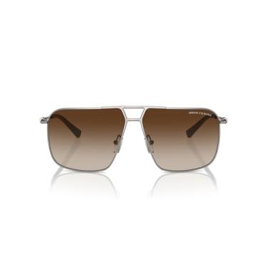Imagem de Armani Exchange Óculos de sol masculino Ax2050s Aviator, Metálico fosco, Large