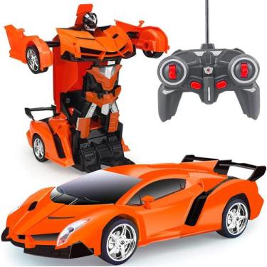 Imagem de Carro de controle remoto - Transform Car Robot Rc Car Deformation Toy 