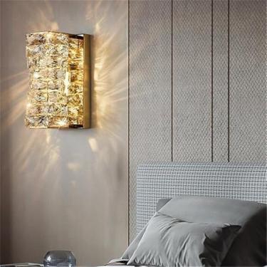 Imagem de Lâmpada De Parede LED Moderna De Cristal Luxo - Decoração De Arte Fashion Para Sala De Estar, Quarto, Villa, Hotel, Escadaria E Corredor (Estilo 5 B D12H26CM)