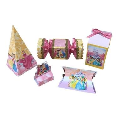 Imagem de Kit Festa Lembrancinhas Caixinha Princesa Decoração Infantil