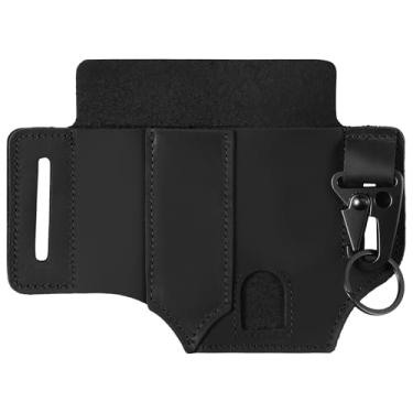 Imagem de Bolsa de bainha multiferramentas, bolsas de cinto de ferramentas com clipe de cinto para eletricista, carpinteiro, construção, técnico (preto)