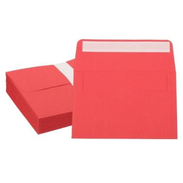 Imagem de PATIKIL Envelopes de convite de 15 x 10 cm, 50 unidades, envelopes de cartão de felicitações A6, envelopes de aba plana, capas de cartão para correspondência, casamento, aniversário, formatura
