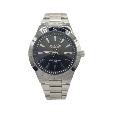Imagem de Relógio Atlantis Social Prateado Classico Resistente 5atm