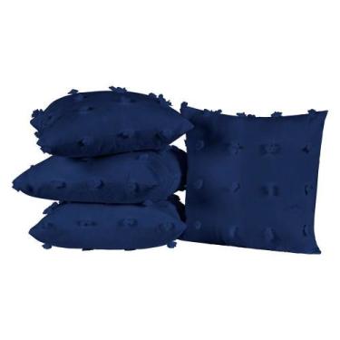 Imagem de Capas De Almofadas Poppy 45cm x 45cm 04 Peças - Marinho - Bia Enxovais