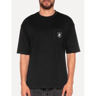 Imagem de Camiseta Von der Volke Masculina Origineel Pocket Army Flame Preta, L/