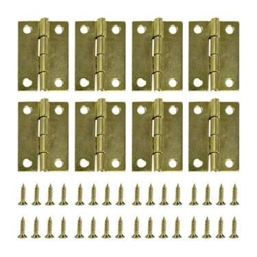 Imagem de Dobradiças G Dourada Com Parafuso Para Caixas Mdf - 50 Uni - Russo Art