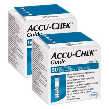 Imagem de Kit 2 Accu-Chek Guide Tira Teste 50 Unidades