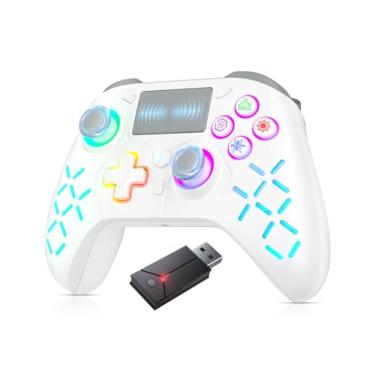 Imagem de Gamrombo Gaming Controller for PlayStation 5 / PS5, PS4/PS3/PC/Switch/Steam Deck/Mac/Android/iOS with RGB LED Lights, Hall Triggers, Hall Joysticks, Marco, Audio Jack - Need to upgrade